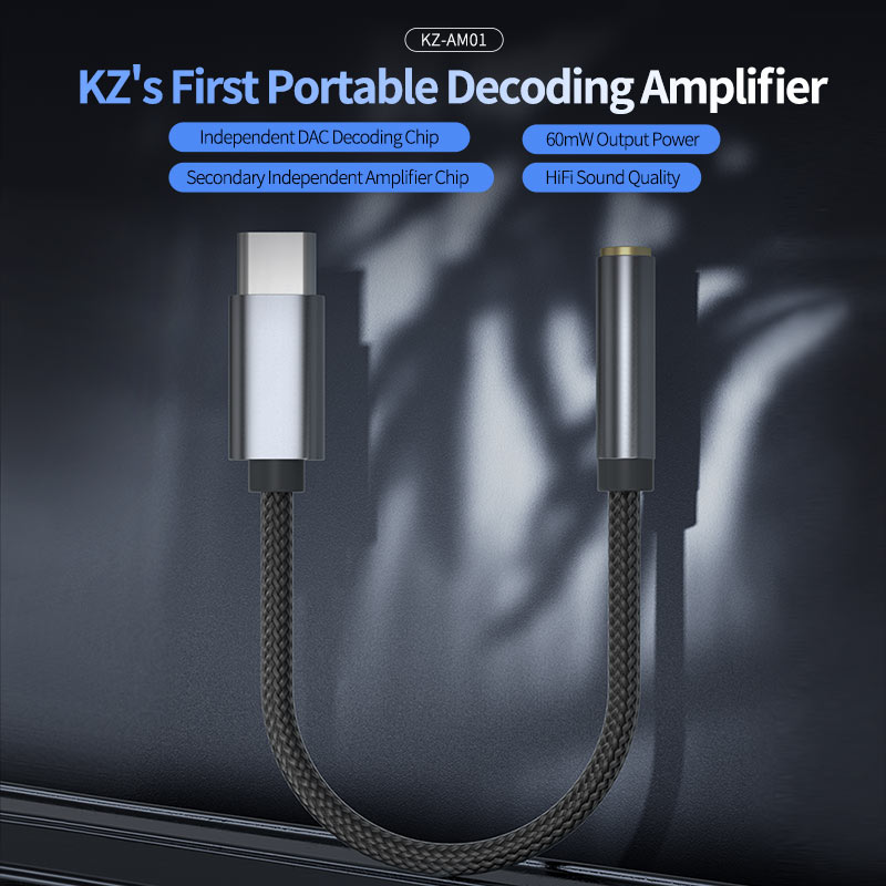 Audio Dac - KZ AM01 Typ-C auf 3,5mm Audio-Adapterkabel