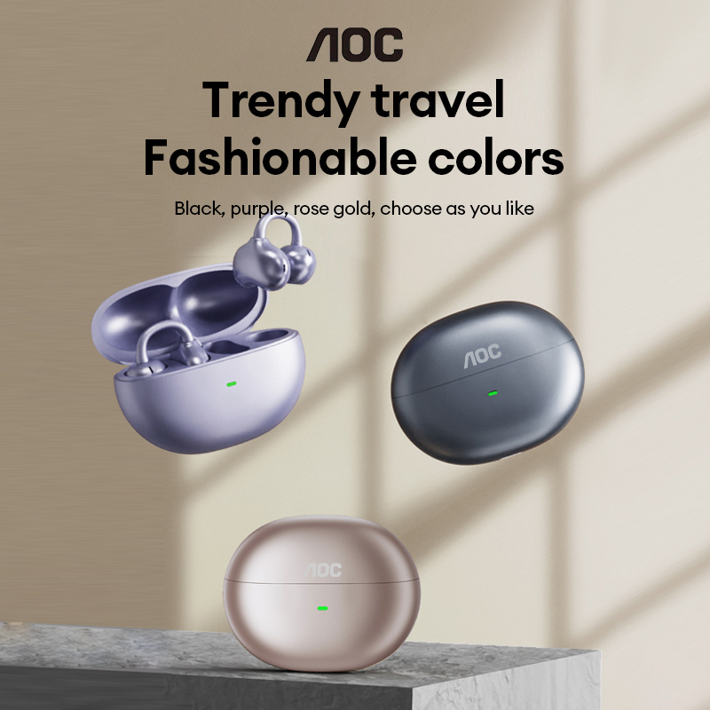 Woofer - AOC ACD2544 Kabellose Bluetooth-Ohrbügel-Kopfhörer Open-Ear-Kopfhörer Surround-Stereo-Sound