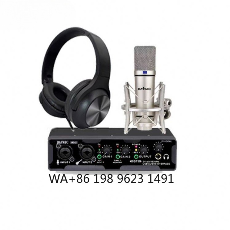 Speaker Kit - Professionelles Aufnahmegeräte-Set Studio-Lautsprecher Mikrofon Headset Soundkarte