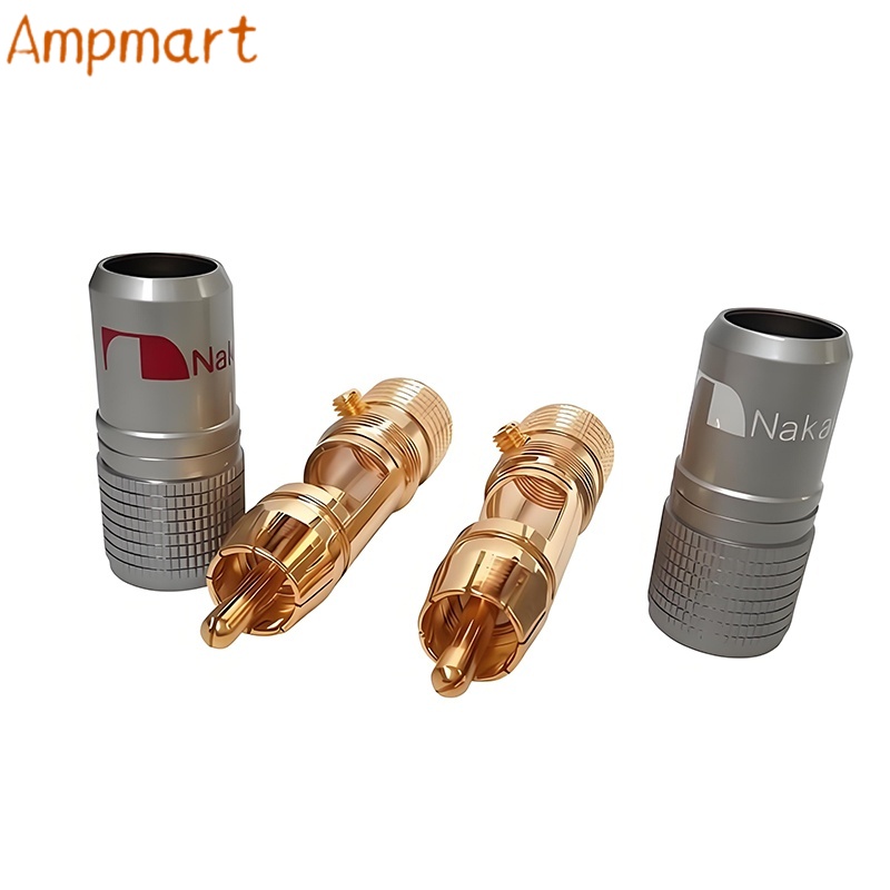 Rca Cable - Hochwertiger Reinkupfer-Vergoldeter Lötfreier RCA-Stecker Audio-Signalanschluss für